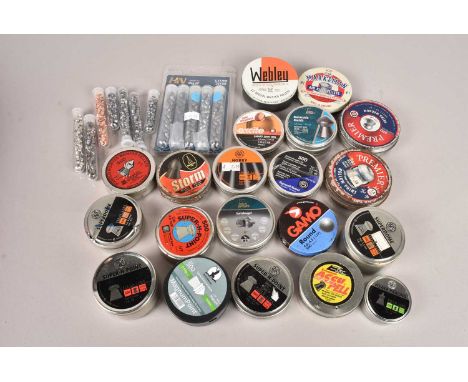 A selection of Air Rifle Slugs/Pellets, including .177 and .22, comprising Webley, Gamo, Premier, RWS, Marksman and more (par