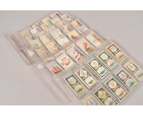 Naval and Merchant Shipping Themed Cigarette Card Sets (5), all stored in plastic sleeves, R & J Hill Battleships and Crests 