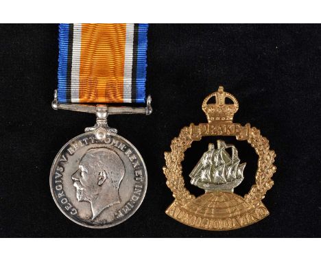 Royal Navy Volunteer Reserve (Drake) Battalion, WWI British War Medal awarded to R/2112 Able Bodied Seaman Robert Campbell, c