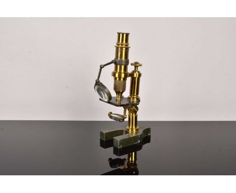 A late 19th Century Compound Monocular Microscope, circa 1880-1890, possibly by Camille Sebastien Nachet (1799-1881), plain s