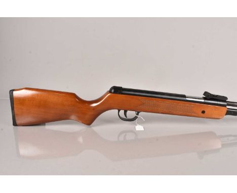 An SMK Under Lever .22 Air Rifle, no serial number, red dot foresight and double green dot rear sight, 18+ TO PURCHASE, FACE 