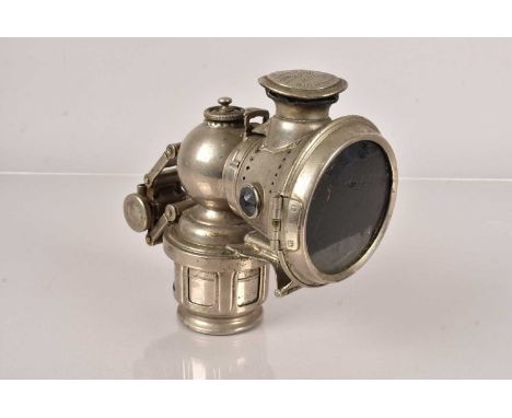 A Lucas 'King of the Road' Acetylene head lamp, no.262, patented, approx. 18cm H
