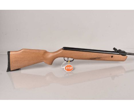 An SMK 19 .22 Break Barrel Air Rifle, no serial number, with moderator, 18+ TO PURCHASE, FACE TO FACE COLLECTION OR PACK ONLY