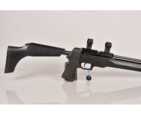 An RWS Scimitar .22 Pre-Charged 'Pump Action' Air Rifle, serial 08220, complete with moderator and mounts for a scope, 18+ TO