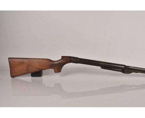 An early BSA Under Lever Air Rifle,  .177 calibre, no. 26916, missing spring, trigger mechanism and loading arm, spares and r