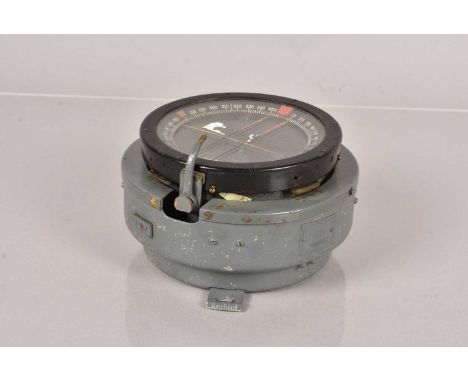 A Military Issue Type P11 gimble compass, serial number 111848 B.C, also marked broad arrow and 6A/1672, dated 44 to the base