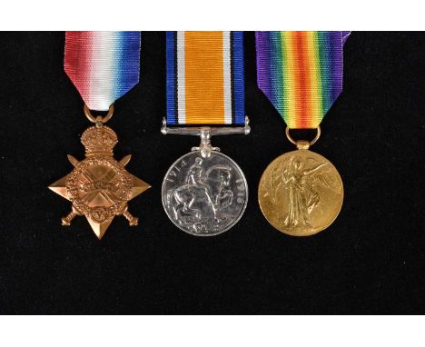 South Wales Borderers, WWI British Trio, awarded to 18679 Private Edward Hall, 2nd Battalion, Killed in Action, on 7th April 