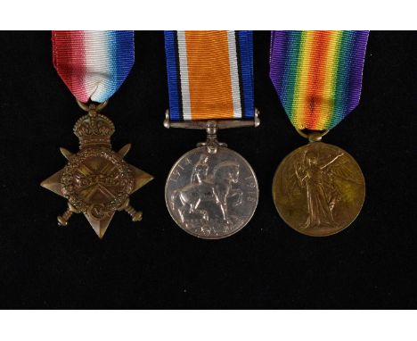 Monmouthshire Regiment, WWI British Trio, awarded to 3497 Private Matthew Simmonds, also attached to 3rd Battalion, South Wal