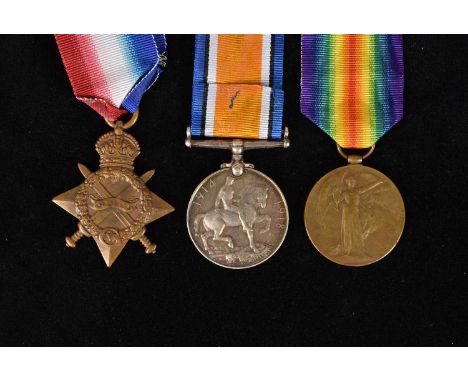 South Wales Borderers, WWI British Trio, awarded to 13588 Private Thomas Watkins, before the war Watkins served in the Royal 
