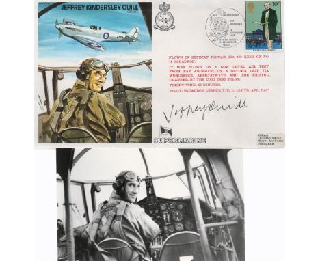 RAF WW2 Jeffrey K Quill signed personal FDC. Postmark The 39th Anniversary of The Battle Of Britain 15th September 1979. Flow