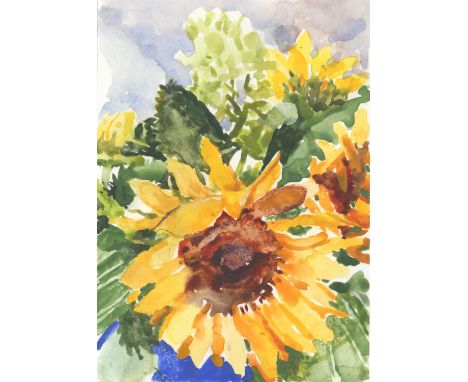 
	
		Susanna Coffey
		EST. Sunflowers 1, 2020
		Watercolour on Paper
		Signed verso
		15 x 10cm (5¾ x 3¾ in.)
		
		"These wat