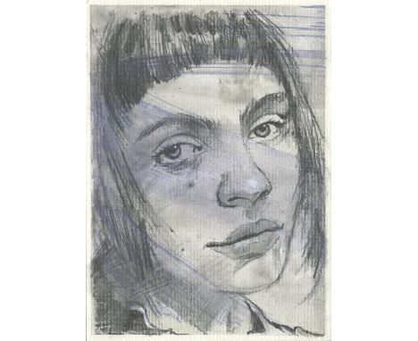 
	
		Guglielmo Alfarone
		Sarah, 2020
		Graphite and Watercolour on Paper
		Signed verso
		15 x 10cm (5¾ x 3¾ in.)
		"My work
