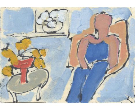 
	
		John Emanuel
		Interior II, 2020
		Oil Crayon on Paper
		Signed verso
		10 x 15cm (3¾ x 5¾ in.)
		Although John Emanuel 