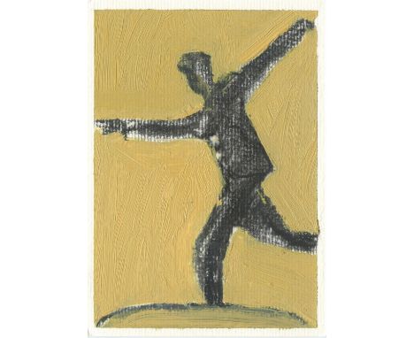 
	
		Alexander Johnson
		Flagpole Skater 3, 2020
		Oil, Charcoal and Matt Varnish on Paper
		Signed verso
		15 x 10cm (5¾ x 3