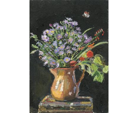 
	
		Melissa Scott-Miller
		Michaelmas Daisies, 2020
		Oil on Paper
		Signed verso
		15 x 10cm (5¾ x 3¾ in.)
		I paint mainly