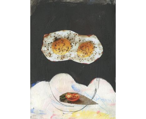 
	
		Aileen Murphy
		Spiegeleier, 2020
		Collage, Vinyl Paint, Gesso, Ink, Pencil and Pen
		Signed verso
		15 x 10cm (5¾ x 3¾