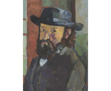 
	
		Mark Peppé
		Detail of Cézanne Self Portrait 1879-82 (26x20 inches) Kunstmuseum, Bern
		Oil on Paper
		Signed verso 
		1