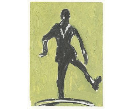 
	
		Alexander Johnson
		Flagpole Skater 4, 2020
		Oil, Charcoal and Matt Varnish on Paper
		Signed verso
		15 x 10cm (5¾ x 3