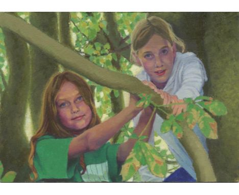 
	
		Mark Peppé
		The artist's granddaughters, Willingdon, 2008, 2020
		Oil on Paper
		Signed verso
		10 x 15cm (3¾ x 5¾ in.)