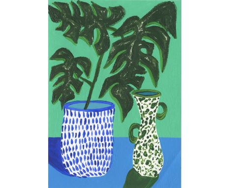 
	
		Cathy Tabbakh
		Stripes, Enamel and Monstera, 2020
		Ink and Acrylic on Paper
		Signed verso
		15 x 10cm (5¾ x 3¾ in.)
	