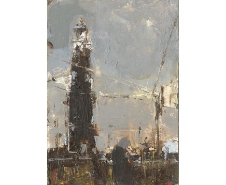 
	
		Robert E. Wells
		The Dungeness Lighthouse, 2020
		Oil on Paper
		Signed verso
		15 x 10cm (5¾ x 3¾ in.)
		A Yorkshire b