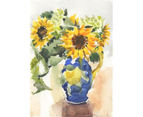 
	
		Susanna Coffey
		EST. Sunflowers II
		Watercolour on Paper
		Signed verso
		15 x 10cm (5¾ x 3¾ in.)
		"These watercolour