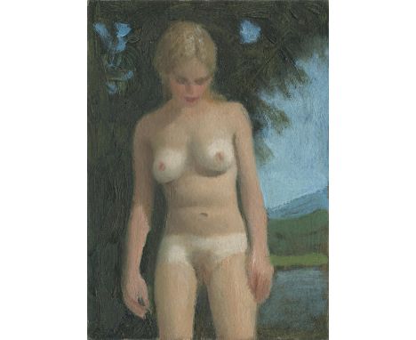 
	
		Max Renneisen
		Bikini No.3, 2020
		Oil on Card
		Signed verso
		15 x 10cm (5¾ x 3¾ in.)
		Max Renneisen is a German pai