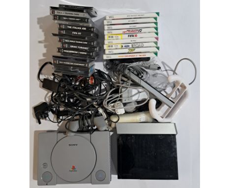 Vintage/Retro Gaming. PlayStation &amp; Nintendo, an unboxed group to include Consoles, Hand Controllers and other accessorie