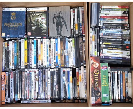 Vintage/Retro Gaming - large boxed QTY of PC CD/DVD games. Conditions all appear generally Fair to Good in generally Fair to 