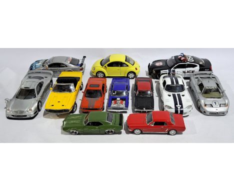 Bburago &amp; similar, 1:18 scale &amp; similar, an unboxed group of modern&nbsp;cars. Although unchecked for completeness co