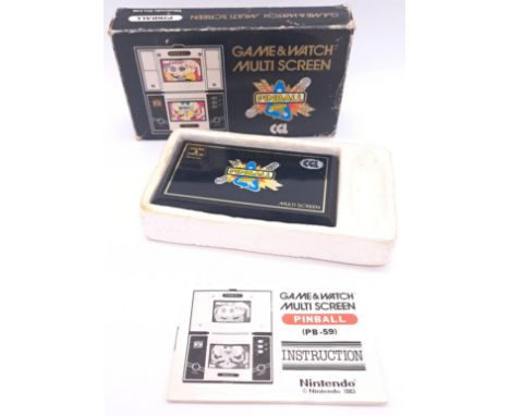 Vintage/Retro Gaming. Nintendo Game &amp; Watch, boxed PB-59 &ldquo;Pinball&rdquo; CGL Version Multi-Screen Handheld Battery-