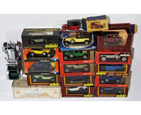 Solido, Matchbox, Franklin Mint &amp; similar, Vintage Automobiles, a boxed &amp; unboxed group. Includes 1929 Fiat &amp; 192