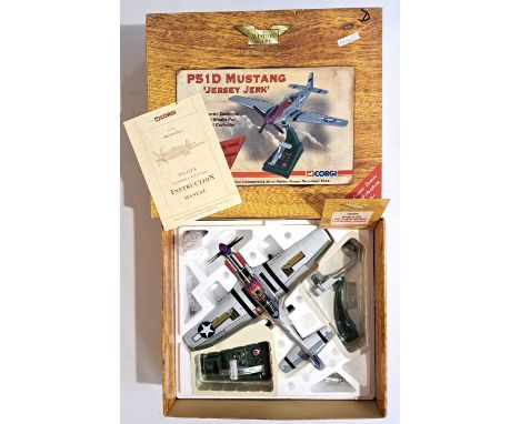 Corgi "Aviation Archive" a boxed 1/32 scale AA34406 (fully working model series) P51D Mustang "Jersey Jerk" with battery powe