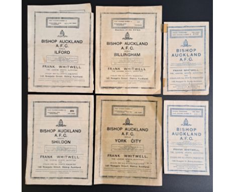 Bishop Auckland A.F.C Vintage Football Programmes. A qty of early 1940&rsquo;s/1950&rsquo;s Amateur Football Programmes compr