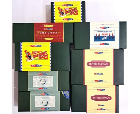 Corgi, a boxed 1:50 scale Premium Edition group comprising of series "Post Office", "Fueling The Fifties", "British Railways"