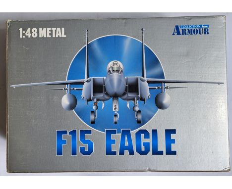 Franklin Mint "Armour Collection", a boxed 1:48 scale military aircraft ART.98047 F15 B Eagle Jet Fighter (US Air Force). Con