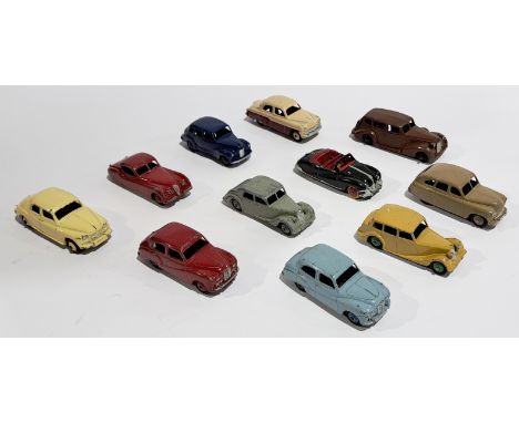 Dinky, an unboxed vintage vehicle group. Although unchecked for completeness condition generally appears to be Play Worn Fair