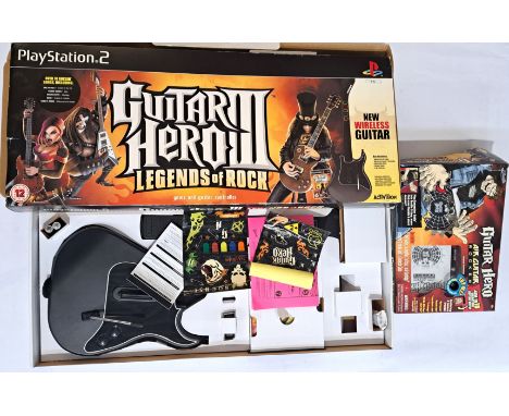 Vintage/Retro Gaming. PlayStation 2, a boxed pair of "Guitar Hero" comprising of Guitar Hero III "Legends Of Rock" and Guitar