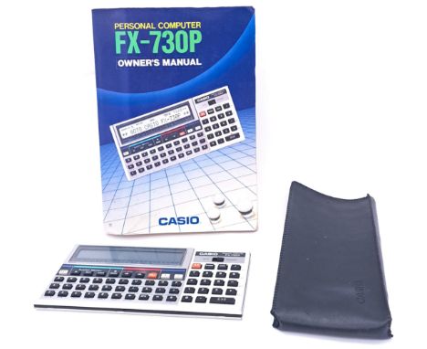 Vintage/Retro Gaming &amp; Electronics, Casio fx-730P Personal Computer / Calculator from 1984 along with original pouch and 