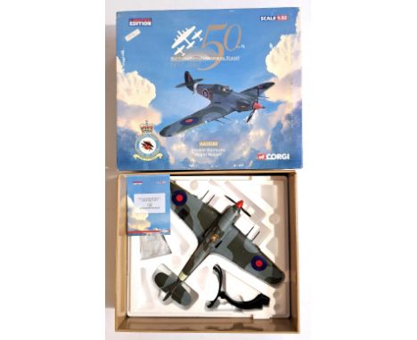 Corgi "Aviation Archive" a boxed 1/32 scale AA35508 (Battle Of Britain Memorial Flight 1957-2007) Hawker Hurricane "Night Rea