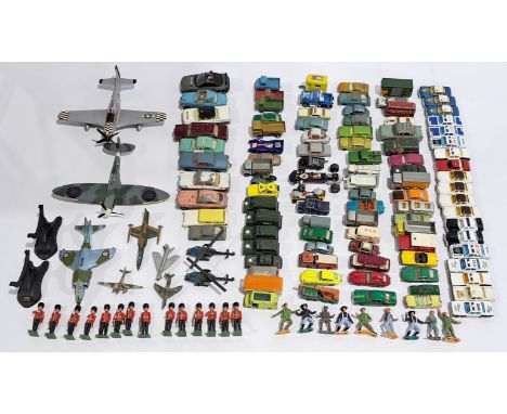 Dinky, Matchbox, Triang, Corgi &amp; similar, Cars, Aircraft, Police &amp; similar an unboxed group. Although unchecked for c