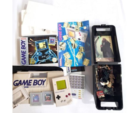 Vintage/Retro Gaming. Nintendo, a boxed Nintendo Game Boy complete with "Tetris" and "Jurassic Park" Games along with Screen 