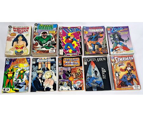 Quantity of DC&nbsp;Superhero Comics. Includes Wonder Woman, Green Lantern, Flash, Deathstroke The Terminator, Lobo, Mister M