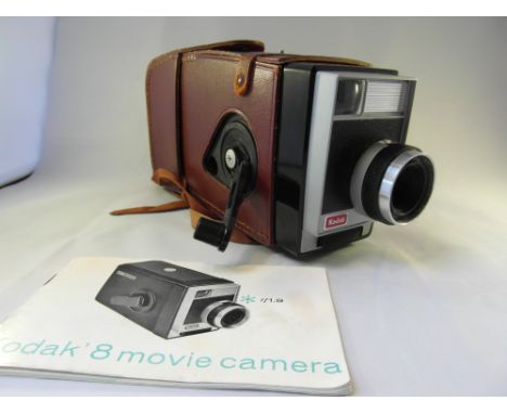 Kodak vintage 8mm movie camera with case & instructions