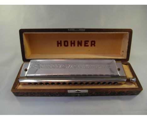 Original Hohner harmonica, cased