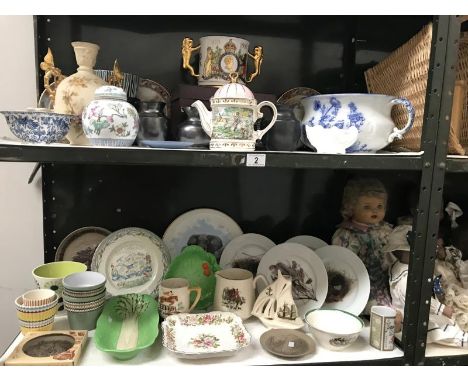 A large quantity of assorted ceramics including boxes Paragon loving cup, Davenport collector's plates, Carlton ware, Spode, 