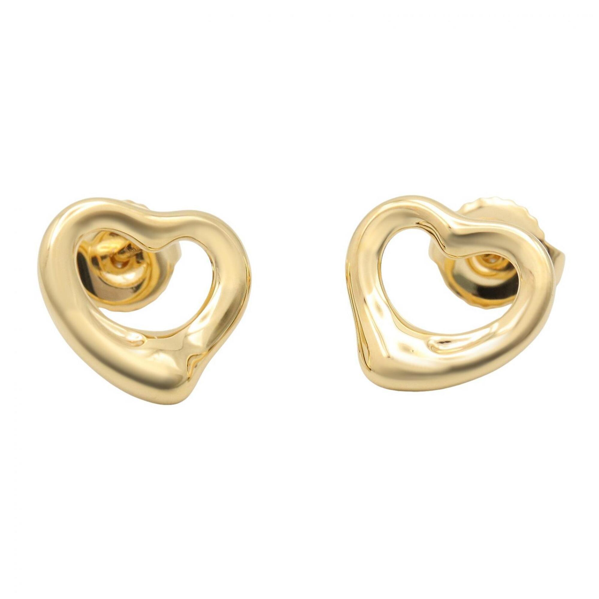 Tiffany & Co. Open Heart Earrings, 18K (Yellow Gold), Women\'s Jewelry, Gold Tone