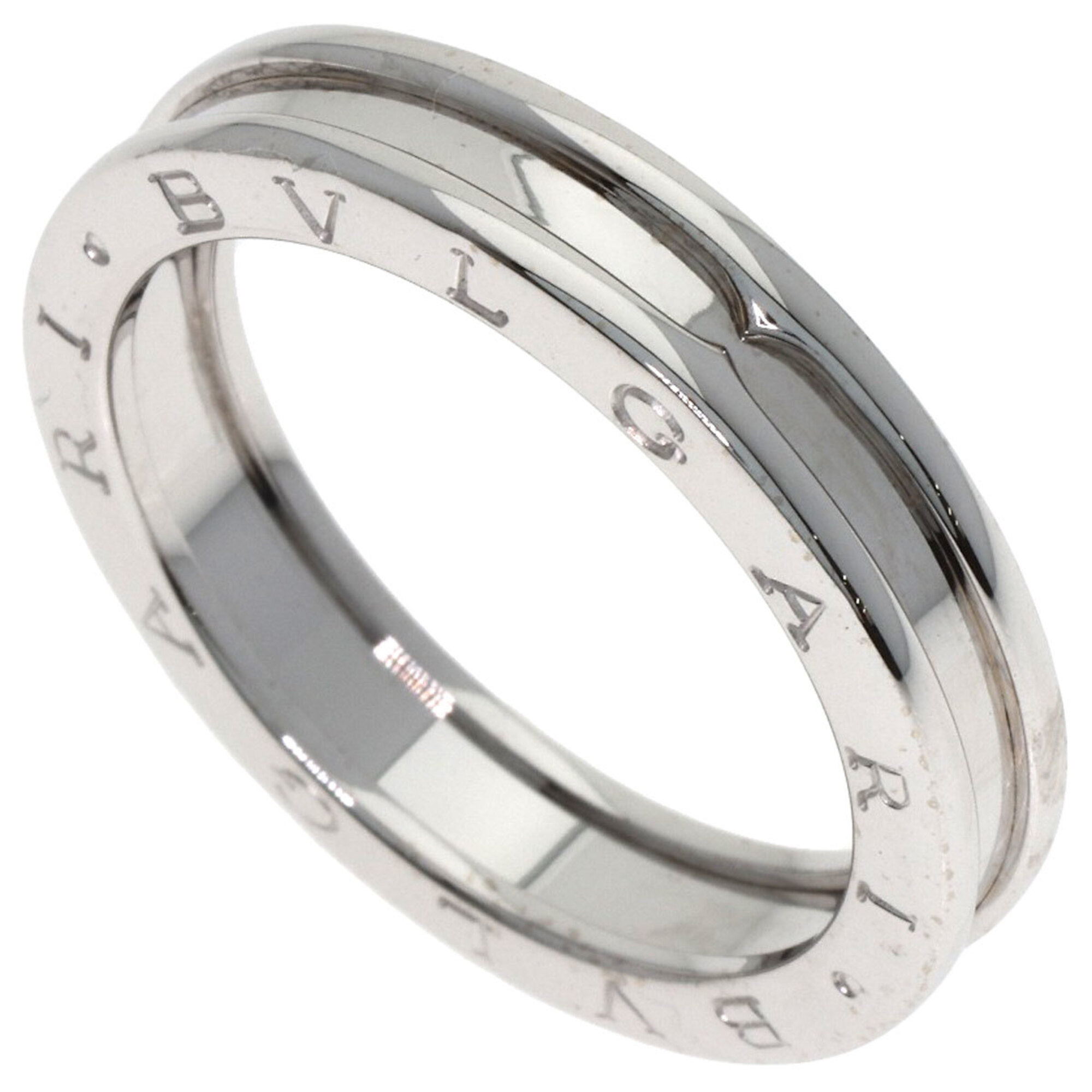 Bvlgari Bulgari B-zero1 1-band #65 ring, 18K white gold, men\'s watch.