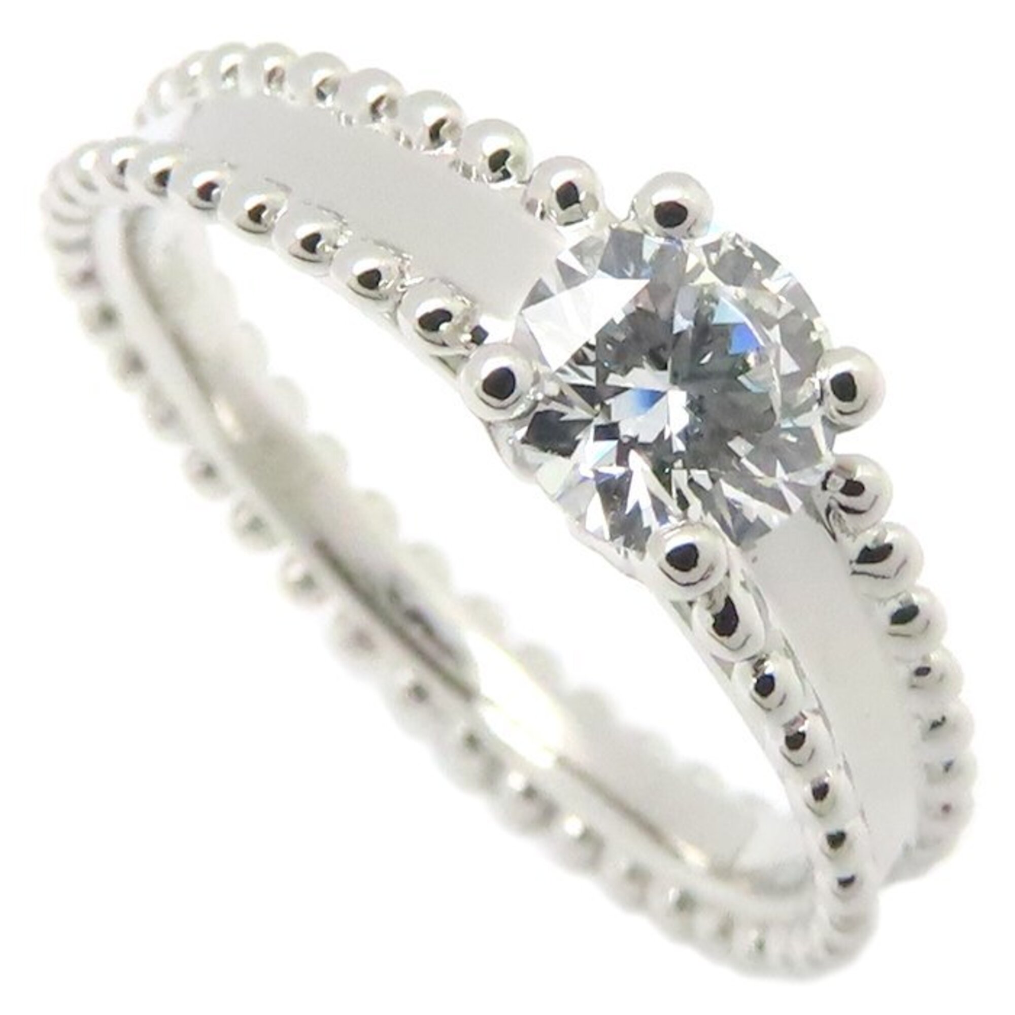 Van Cleef & Arpels Ester Ring, Single Diamond 0.50ct E.VVS2, Size 52, Platinum 950, Women\'s, VCARG2