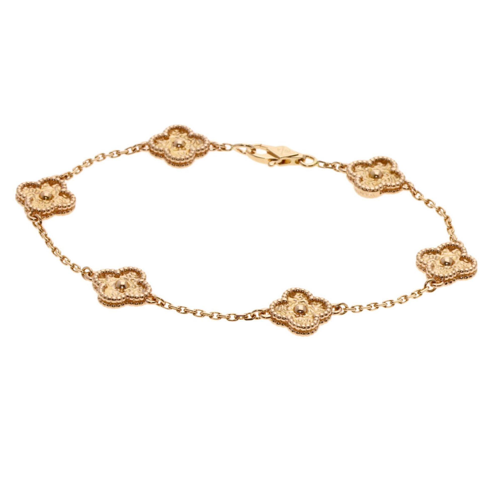 Van Cleef & Arpels Sweet Alhambra 6-Motif Bracelet, 18K Pink Gold, Women\'s